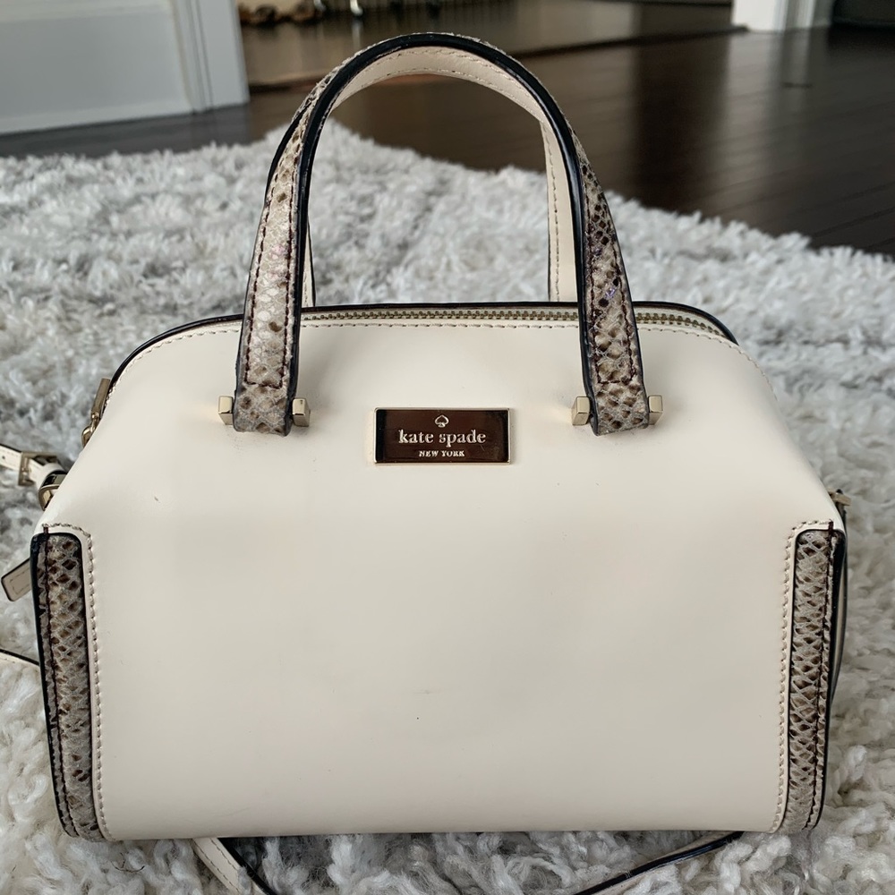 Kate Spade cream leather crossbody purse